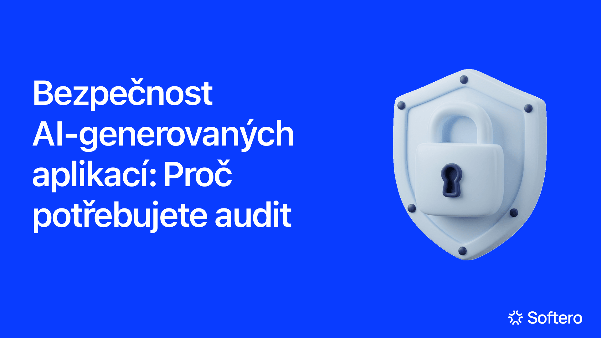 Bezpečnost AI-generovaných aplikací, ilustrace Softero